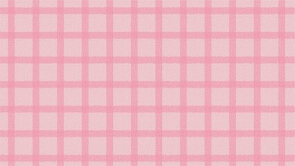 パステルピンクのチェック柄カンバス風