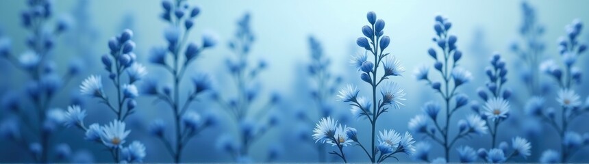 Many small white flowers in a field
