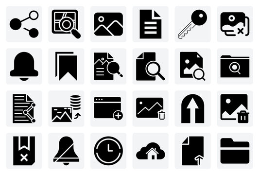 Standard Toolbar Functions For Software And Websites, Including Search, Image Management, And User Notification Alerts.