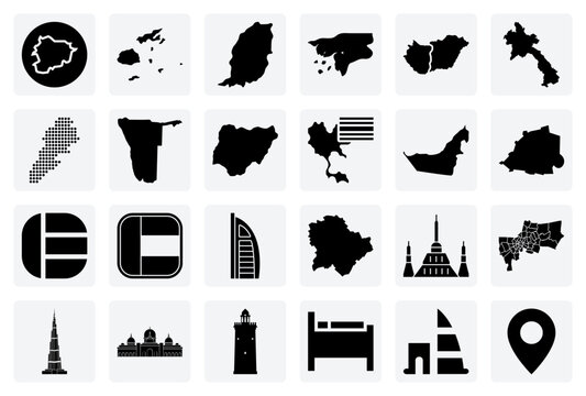 Political World Maps &ndash; Sovereign Territory Outlines Of Countries Like Andorra, Guinea-Bissau, And Vatican City For Analysis.