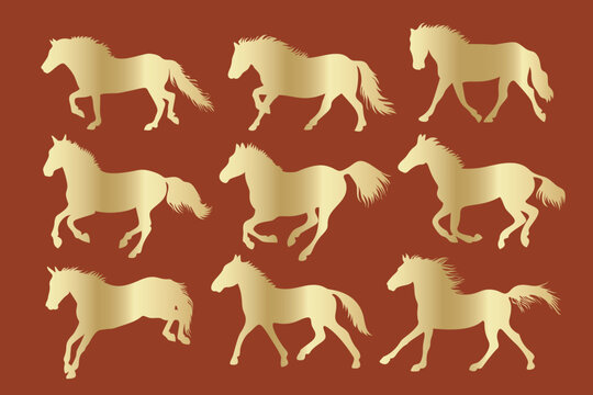 Collection of Horses for chines new year