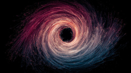 Glowing circular vortex radiates energy and motion, creating a dynamic and mesmerizing visual effect that symbolizes flow, transformation, and cosmic energy