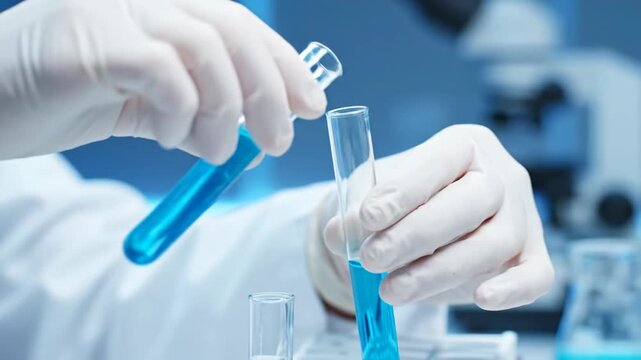 Scientist Conducting Laboratory Experiment.