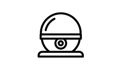 Fototapeta premium Modern security camera icon for surveillance and safety systems, Generative AI.