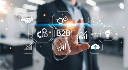 B2B Business Concept &ndash; Corporate Partnership, Enterprise Collaboration, and Professional Solutions