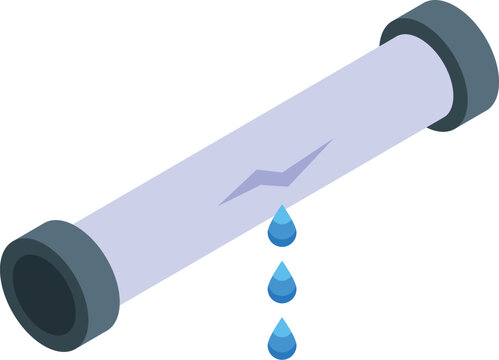 Cracked water pipe leaking, showing plumbing emergency requiring immediate repair