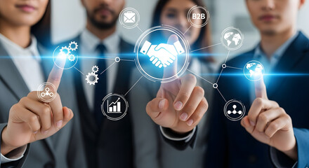 B2B Business Concept &ndash; Corporate Partnership, Enterprise Collaboration, and Professional Solutions