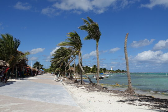 Main Street of Mahahual Town, Mexico