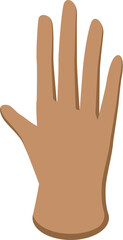 Fototapeta premium Open hand showing five fingers, making a gesture for counting or voting