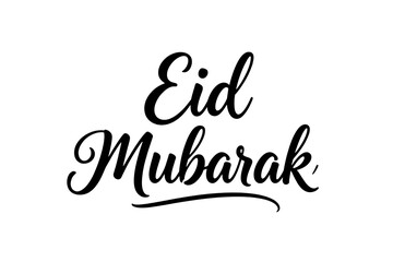 Elegant Eid Mubarak typography in calligraphic style.