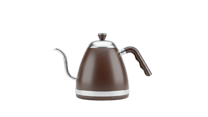 Modern Brown Gooseneck Kettle for Pour-Over Coffee