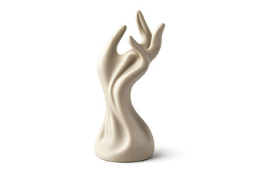 Fototapeta premium Elegant hand sculpture on transparent background, artistic design form