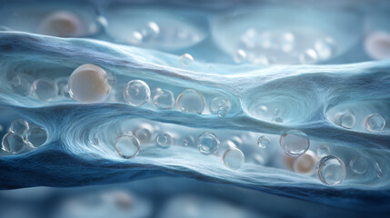 skin hydration fiber structure, collagen moisture micro network, cellular skincare texture background
