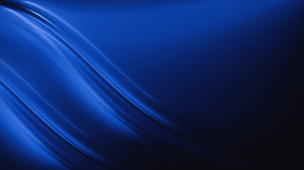 An elegant, modern, and minimalist dark blue color illustration. With smooth curved lines that resemble the flow of water, folds of silk cloth, or dynamic rays of light. Used as a desktop wallpaper, 