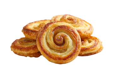 Layered palmier elephant ear sweet isolated on transparent background