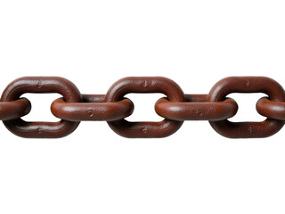 Obraz premium A close-up view of a chain on a white background, suitable for jewelry or fashion designs