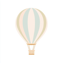 Fototapeta premium Pastel Hot Air Balloon Floating Gracefully in the Sky.
