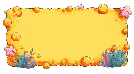 Whimsical Chibi Style Popup Window with Cartoon Elements and Colors