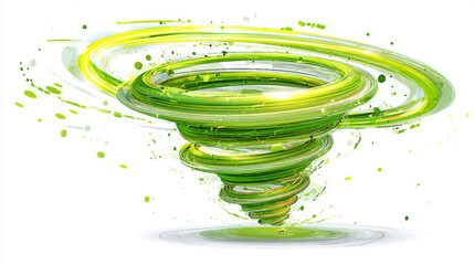 Futuristic Energy Swirl Tornado Vector Illustration Design Concept
