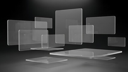 Modern 3d render of an LCD TV screen and computer monitor displaying a digital business graph and a help icon to illustrate communication technology on a desktop device