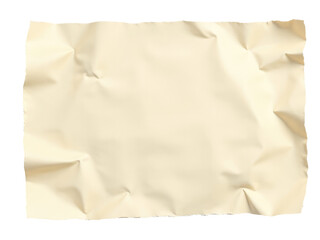 Obraz premium A piece of crumbled paper lies flat on a clean white surface, providing a simple and neutral backdrop for creative expression