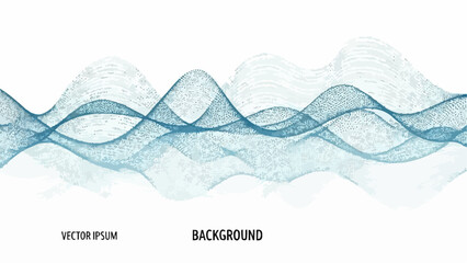 Modern abstract wave pattern with blue and white gradient