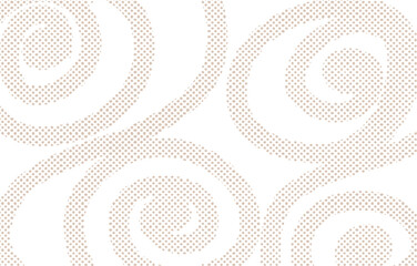 手描きドットスパイラルの背景イラスト　ライトベージュ　Web　Adobe Illustrator Artwork