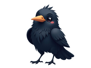 A close-up shot of a black bird with a bright yellow beak, suitable for use in nature and wildlife related contexts