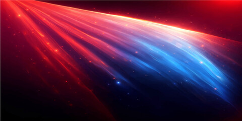 Abstract space background with glowing blue stars and shiny laser rays creates a bright motion design featuring dark energy textures and a cosmic night sky illustration with plenty of space for text