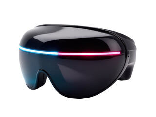 A pair of goggles with glowing lights on them, suitable for sci-fi or futuristic scenes