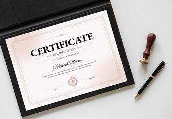 Certificate of Achievement Landscape Layout