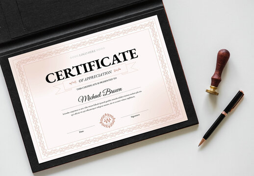 Certificate of Achievement Landscape Layout