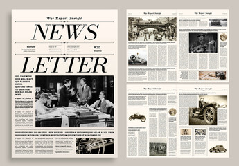 Classic Professional Newspaper Layout Template