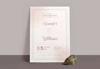 Wedding Cermenony Invitation Card Template