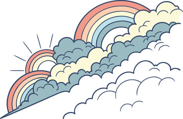 Cloudy Sky Illustration. Overcast Sky Illustration. Dramatic Cloudy Sky Illustration. Gray Cloudy Sky Design. Stormy Cloudy Sky Illustration. Moody Cloudy Sky Illustration. Atmospheric Cloudy Sky