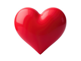 Fototapeta premium A single red heart shaped object against a white background