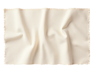 A detailed view of a white cloth with fringes, suitable for use in a variety of contexts including fashion, textiles or design