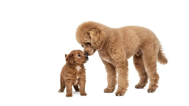 Adorable Poodle Puppies Bonding and Playing Together.