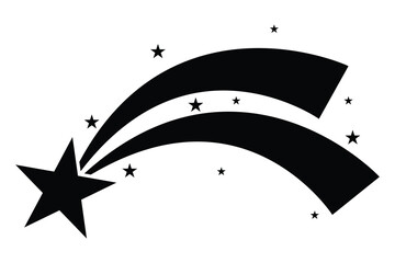 Shooting Star icon, Falling Star Icon and sparkle star icon, vector illustration of a star