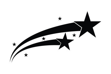 Shooting Star icon, Falling Star Icon and sparkle star icon, vector illustration of a star