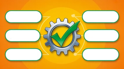 Task management workflow concept with checklist and approval
