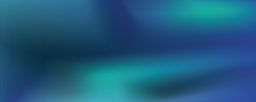 Blue-green gradient studio room, abstract background pattern, walls and floor reflect neon lights, dark tones and feel  speed of digital technology connected blue-green background. Future technology.