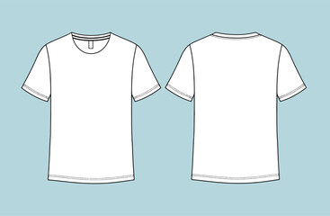 Hand Drawn T-Shirt Outline Illustration