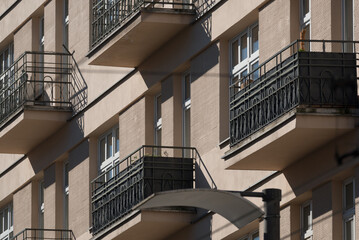 Fototapeta premium ARCHITECTURE - A classic modernist tenement house in Gdynia 