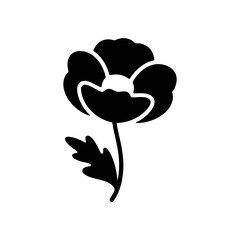 Peony icon on White Background Vector Art Illustration on white background.	