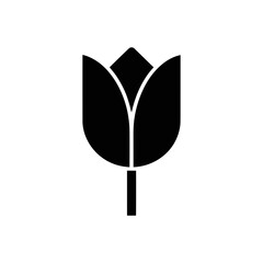 Tulip icon on White Background Vector Art Illustration on white background.