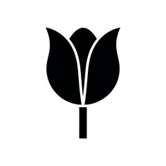Tulip icon on White Background Vector Art Illustration on white background.
