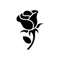 Rose icon on White Background Vector Art Illustration on white background.