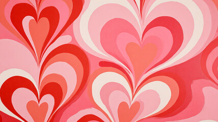 pink valentine day heart animated background. 3D red heart flying. Wedding anniversary, love background. Beating Heart. Bokeh, particle, shimmer, sparkle, with heart.