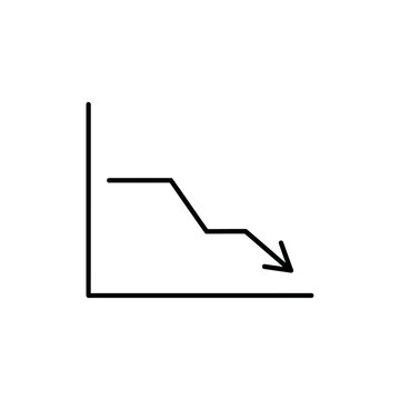 Business Decline Concept Illustration Showing Downward Arrow Graph